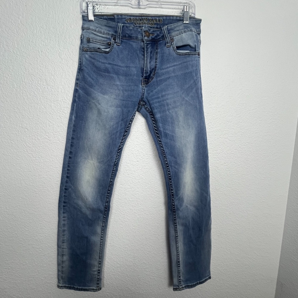 American Eagle Outfitters Straight Jeans Womens 28x30 Blue Denim Cotton Slim Fit